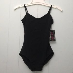 Gia Mia Black Slip On Leotard With Fancy Back SzSA